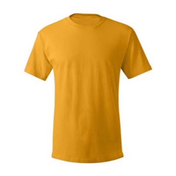 gold plain blank t shirt front